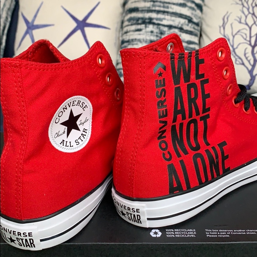 Converse CTAS Hi enamel red/black/white men’s - Picture 11 of 16